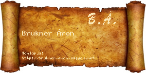 Brukner Áron névjegykártya